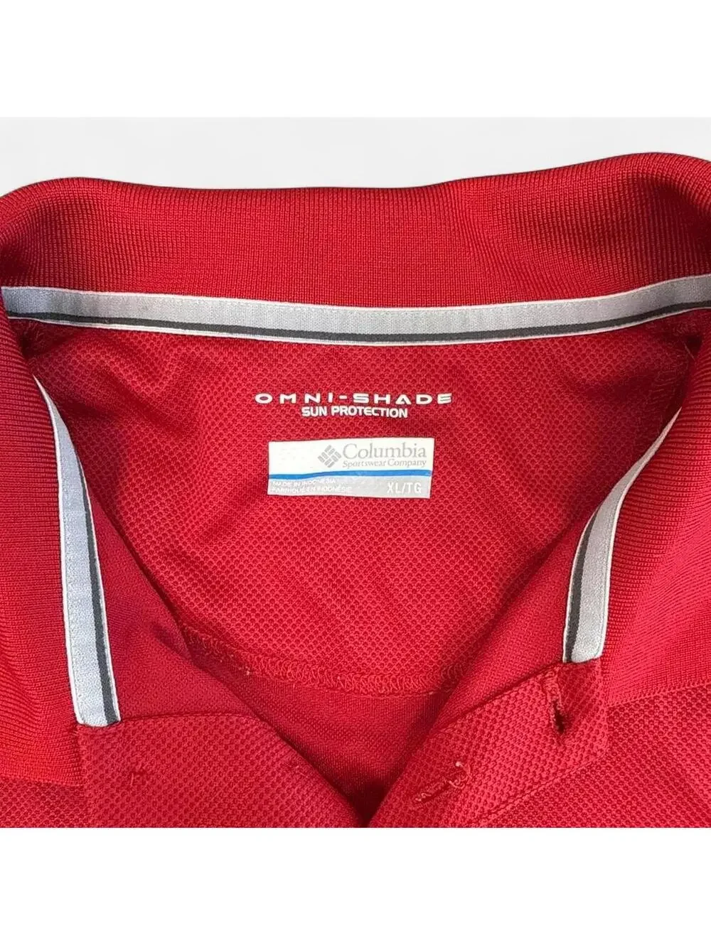 Columbia Sportswear red polo shirt